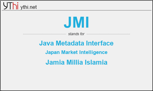 What does JMI mean? What is the full form of JMI?