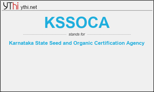 What does KSSOCA mean? What is the full form of KSSOCA?