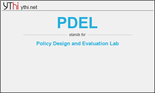 What does PDEL mean? What is the full form of PDEL?