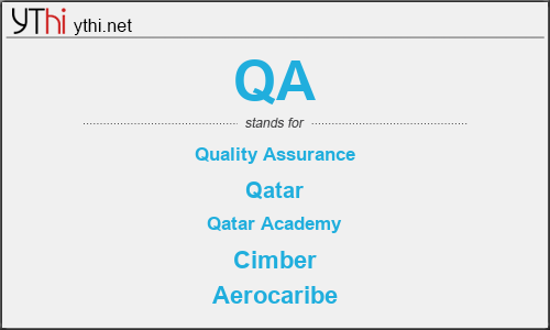 What does QA mean? What is the full form of QA?