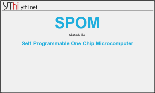 What does SPOM mean? What is the full form of SPOM?