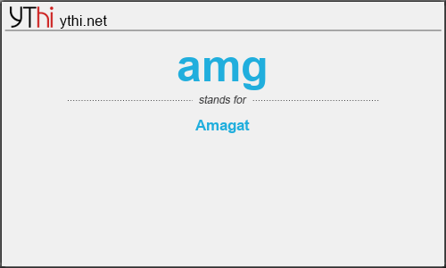 What does AMG mean? What is the full form of AMG?