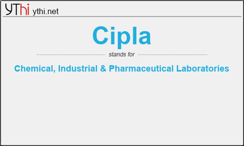 What does CIPLA mean? What is the full form of CIPLA?