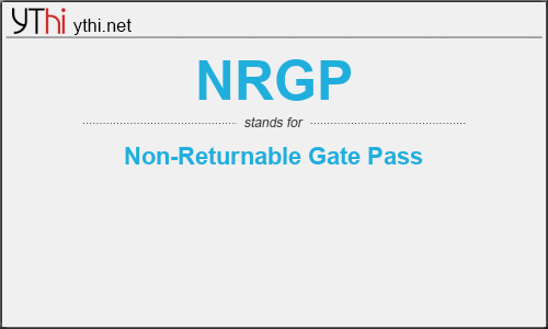 What does NRGP mean? What is the full form of NRGP?