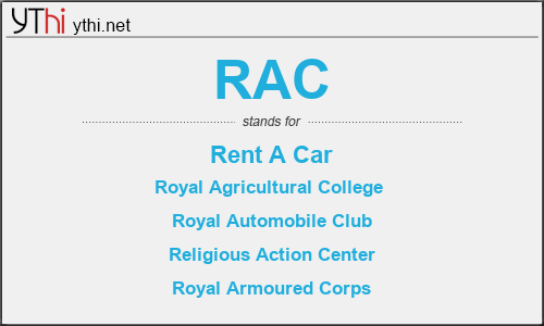What does RAC mean? What is the full form of RAC?