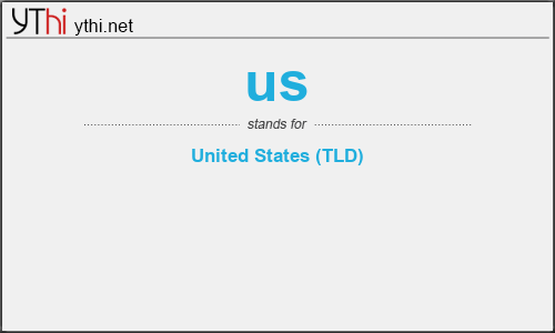 What does US mean? What is the full form of US?