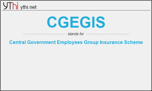 What does CGEGIS mean? What is the full form of CGEGIS?