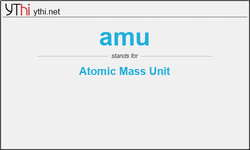 What does AMU mean? What is the full form of AMU?