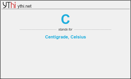 What does C mean? What is the full form of C?