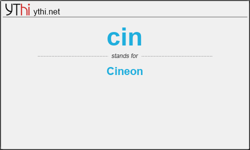 What does CIN mean? What is the full form of CIN?