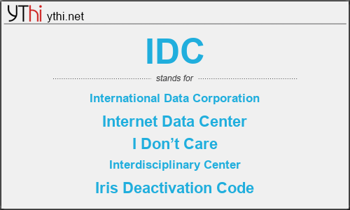 What does IDC mean? What is the full form of IDC?