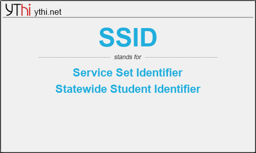 What does SSID mean? What is the full form of SSID?