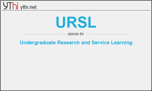 What does URSL mean? What is the full form of URSL?