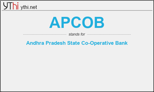 What does APCOB mean? What is the full form of APCOB?