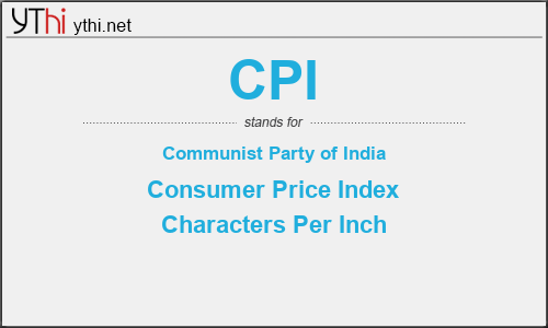 What does CPI mean? What is the full form of CPI?