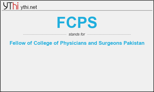 What does FCPS mean? What is the full form of FCPS?