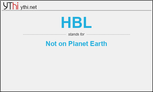 What does HBL mean? What is the full form of HBL?