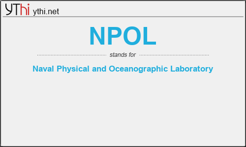 What does NPOL mean? What is the full form of NPOL?