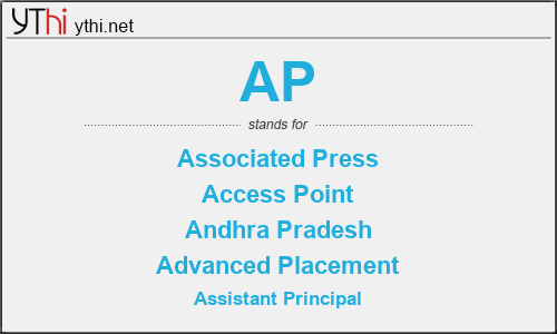 What does AP mean? What is the full form of AP?