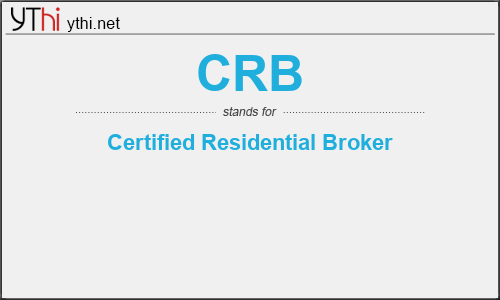 What does CRB mean? What is the full form of CRB?