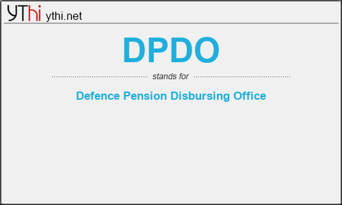 What does DPDO mean? What is the full form of DPDO?