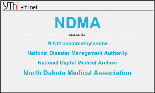 What does NDMA mean? What is the full form of NDMA?