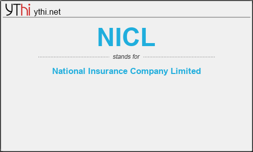 What does NICL mean? What is the full form of NICL?