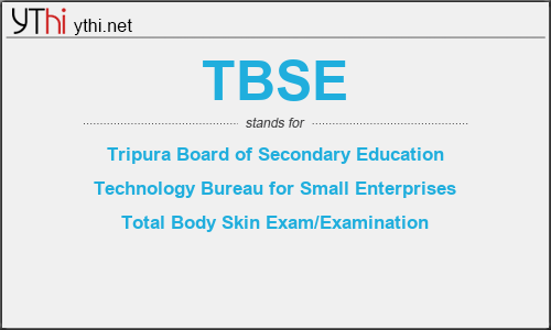 What does TBSE mean? What is the full form of TBSE?