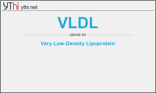 What does VLDL mean? What is the full form of VLDL?