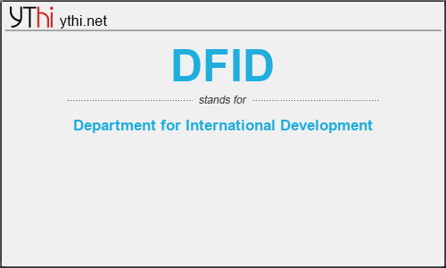 What does DFID mean? What is the full form of DFID?