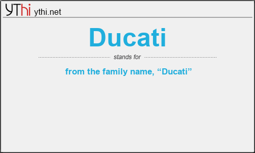 What does DUCATI mean? What is the full form of DUCATI?
