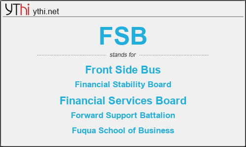 What does FSB mean? What is the full form of FSB?