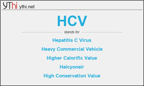 What does HCV mean? What is the full form of HCV?