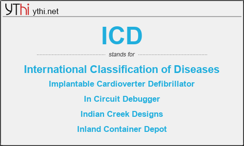 What does ICD mean? What is the full form of ICD?