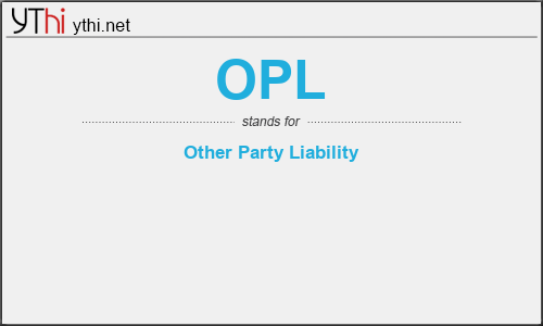 What does OPL mean? What is the full form of OPL?