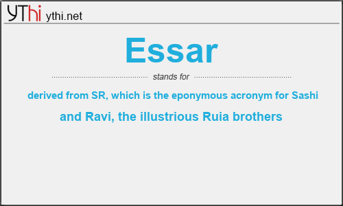 What does ESSAR mean? What is the full form of ESSAR?