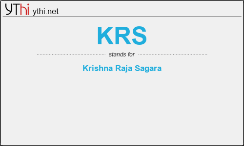 What does KRS mean? What is the full form of KRS?