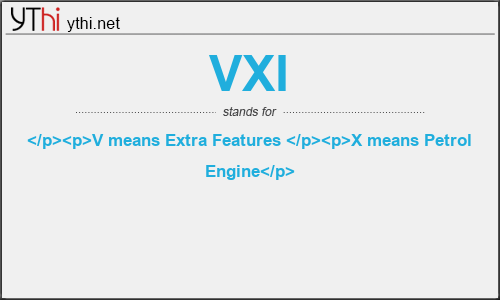 What does VXI mean? What is the full form of VXI?