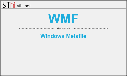 What does WMF mean? What is the full form of WMF?