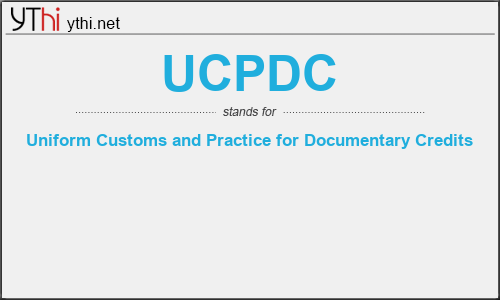 What does UCPDC mean? What is the full form of UCPDC?