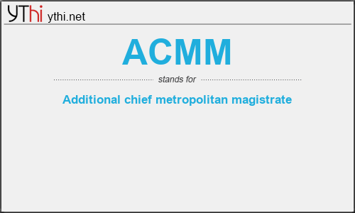 What does ACMM mean? What is the full form of ACMM?