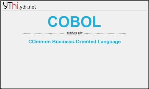 What does COBOL mean? What is the full form of COBOL?