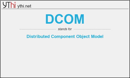 What does DCOM mean? What is the full form of DCOM?