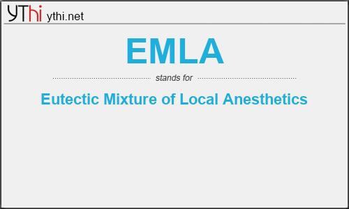 What does EMLA mean? What is the full form of EMLA?