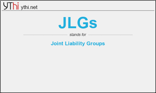 What does JLGS mean? What is the full form of JLGS?