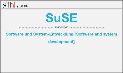 What does SUSE mean? What is the full form of SUSE?