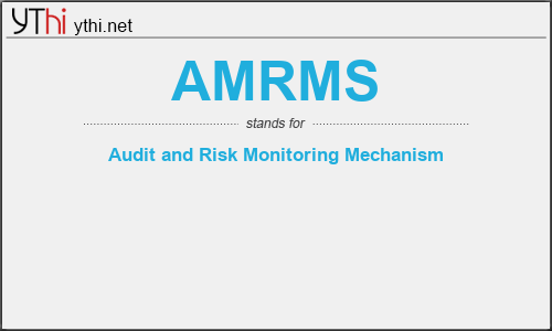 What does AMRMS mean? What is the full form of AMRMS?