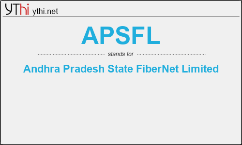 What does APSFL mean? What is the full form of APSFL?