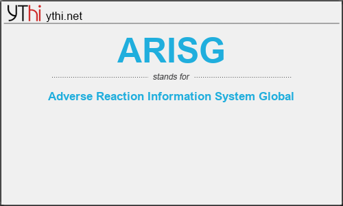 What does ARISG mean? What is the full form of ARISG?