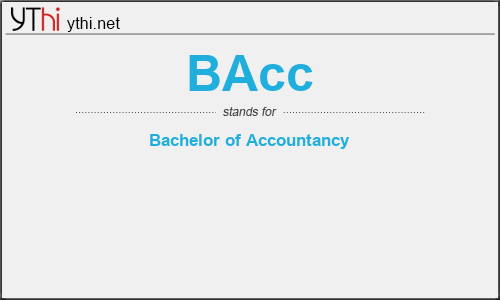 What does BACC mean? What is the full form of BACC?